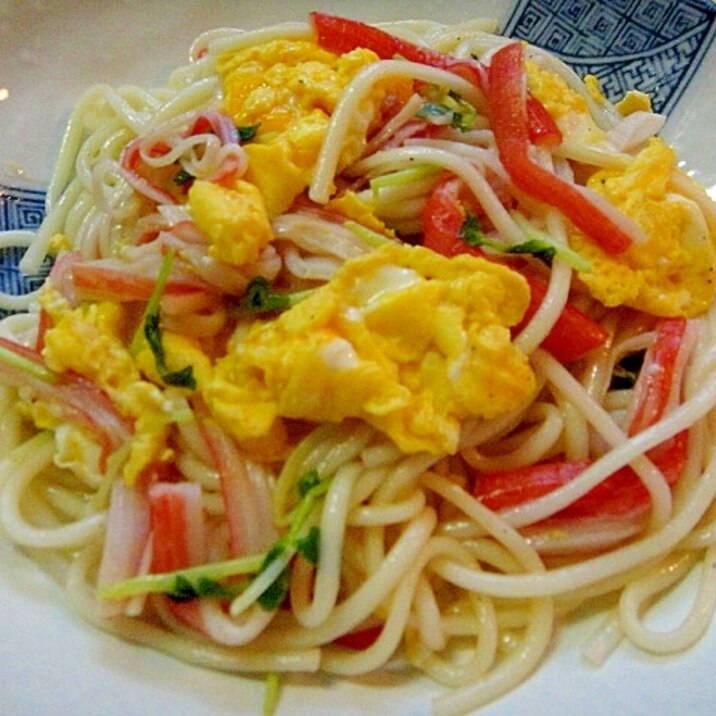 カニカマ卵の焼きうどん レシピ 作り方 By Mint74 楽天レシピ カニカマ卵の焼きうどん レシピ 作り方 By Mint74 楽天レシピ